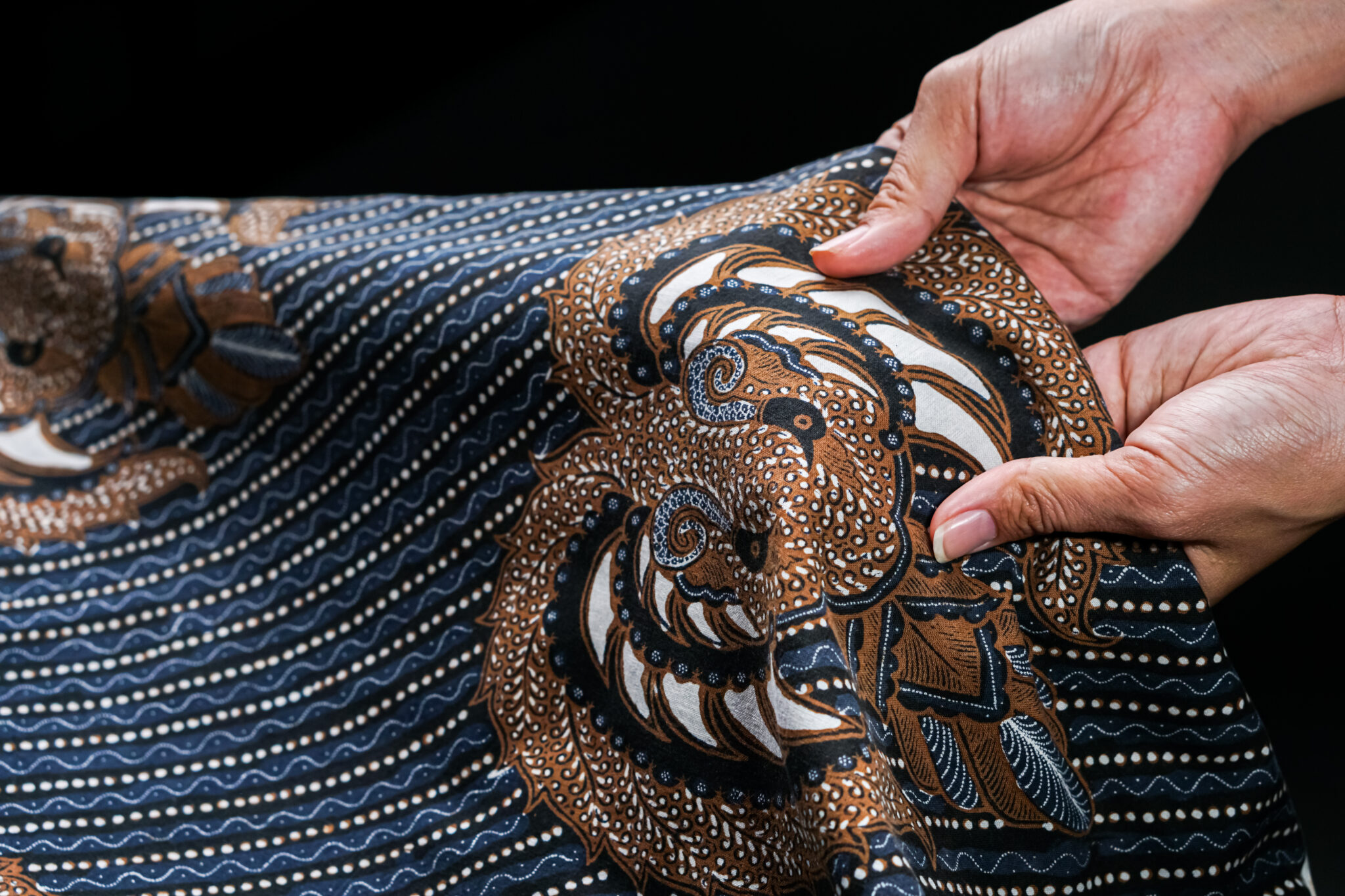 Batik cloth craftsmen from indonesia